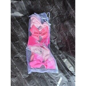 Girls Toddler 3 inch Hair Bows Lot of 5 Multiple Pinks New Alligator Clips